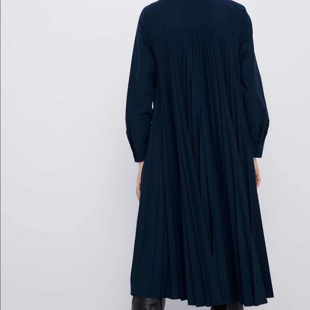 Zara pleated shirt dress size XS